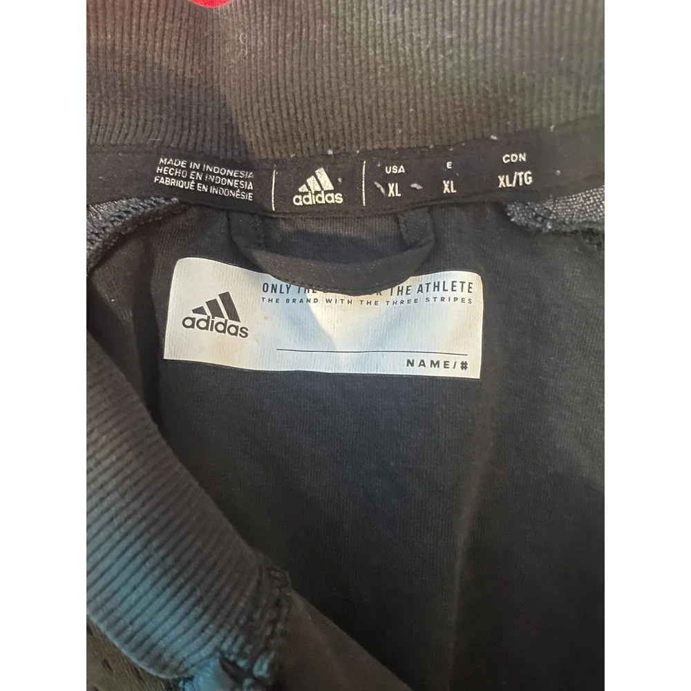 Miami  Hurricane  Adidas  FGull Zip  Jacket Mens XL  Black